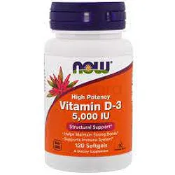 NOW VITAMIN D-3 5.000IU BOITE DE 120 GELULES