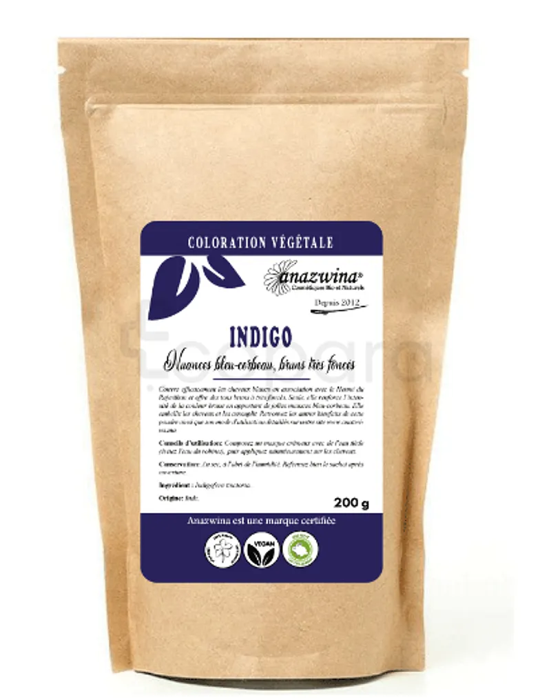 ANAZWINA POUDRE COLORANTE VEGETALE INDIGO BIO 200G
