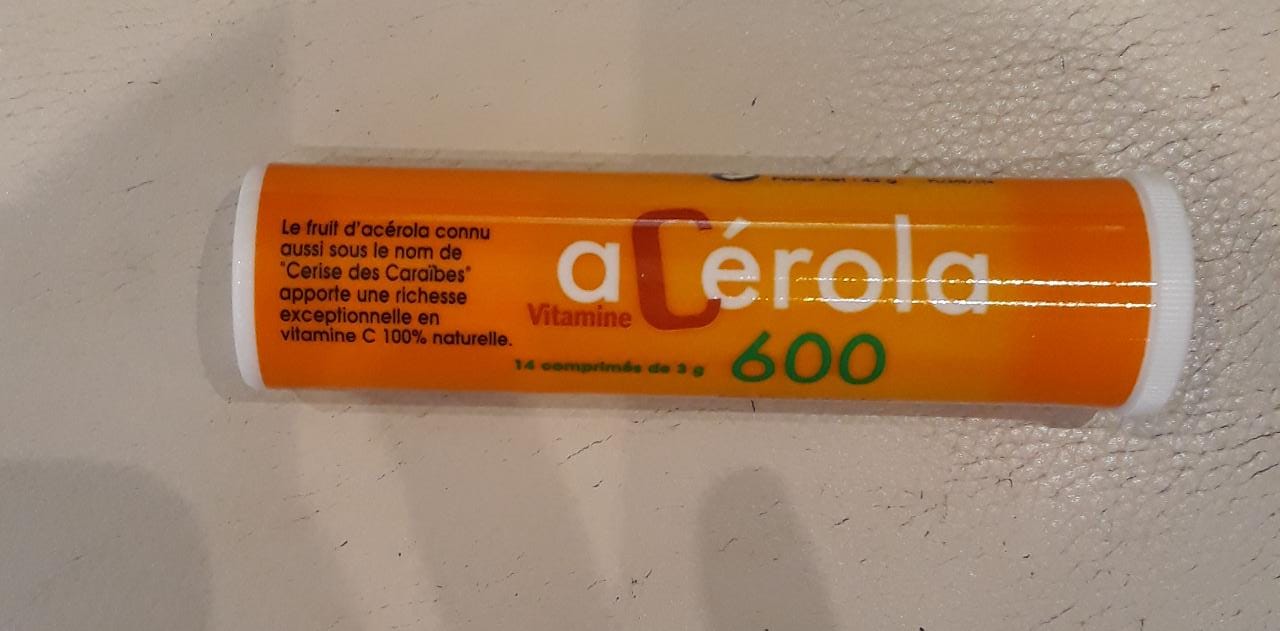 FENIOUX ACEROLA 600MG VITAMINE C BOITE DE 14 COMPRIMES A CROQUER 1 TUBE PAR UNITE