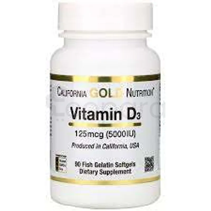 CALIFORNIA GOLD NUTRITION VITAMIN D3 5000IU BOITE DE 90 GELULES