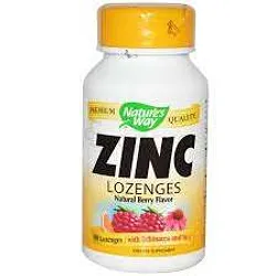 NATURE'S WAY ZINC LOZENGES BOITE DE 60 CAPSULES