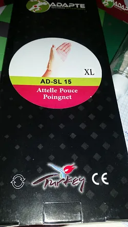 ADAPTE ATTELLE POUCE ET POIGNET REFERENCE AD-SL 15