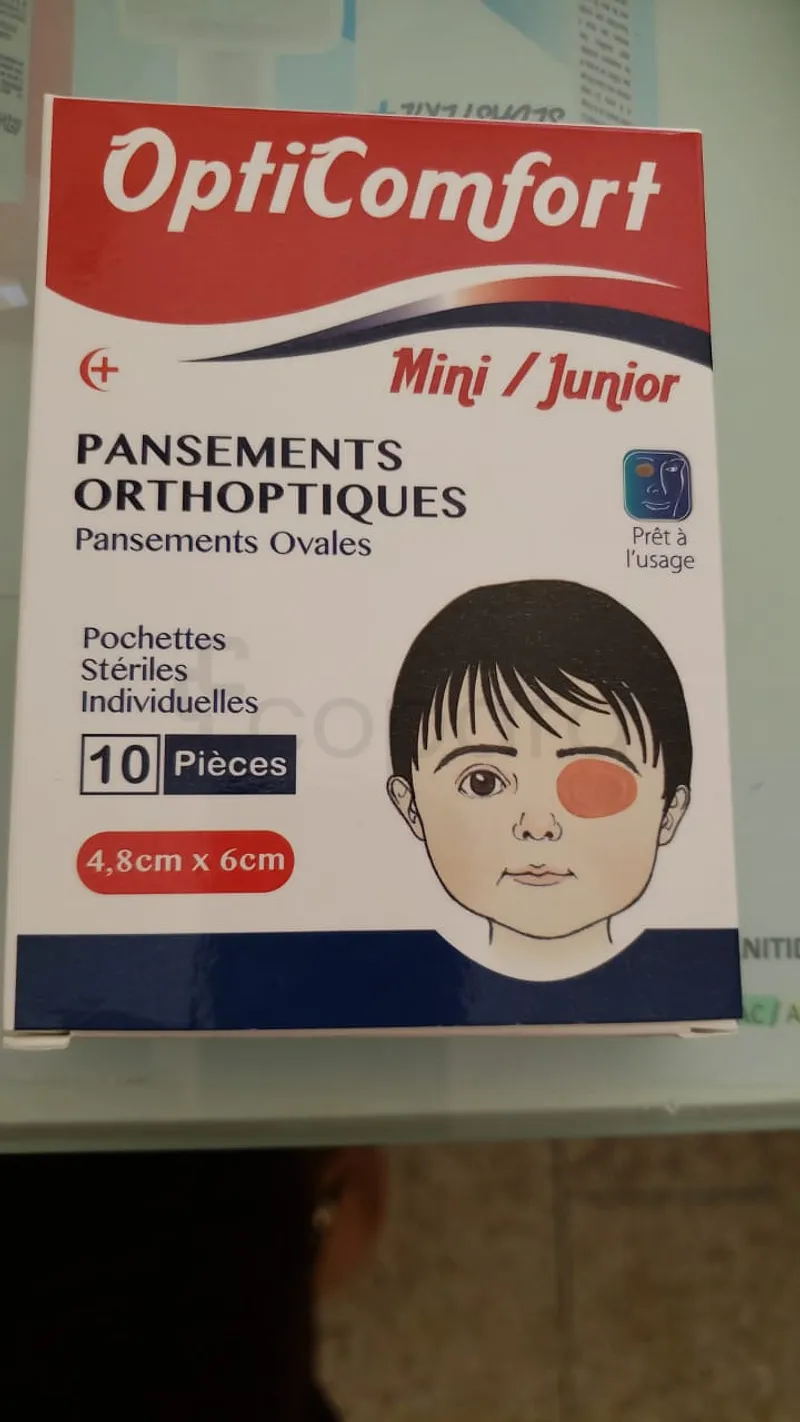 OPTICOMFORT PANSEMENTS ORTHOPTIQUES MINI JUNIOR 4.8CM*6CM BOITE DE 10