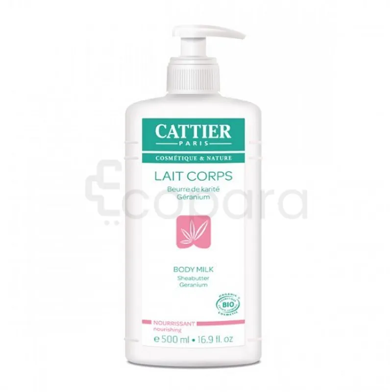 CATTIER LAIT CORPS BEURRE DE KARITE GERANIUM NOURRISSANT 500ML