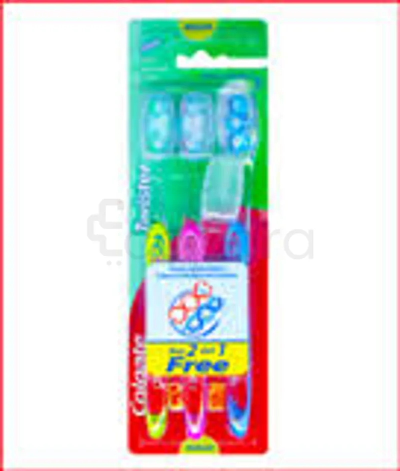 COLGATE TWISTER DEEP CLEANING MANUAL TOOTHBRUSH BROSSES A DENTS MEDIUM BOITE DE 2 + 1 OFFERT