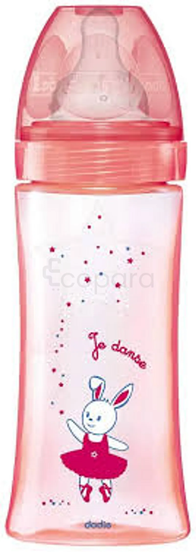 DODIE BIBERON INITATION+ ANTI-COLIQUE TETINE RONDE 3 VITESSES ROSE JE DANSE +6MOIS 330ML REFERENCE 6171609