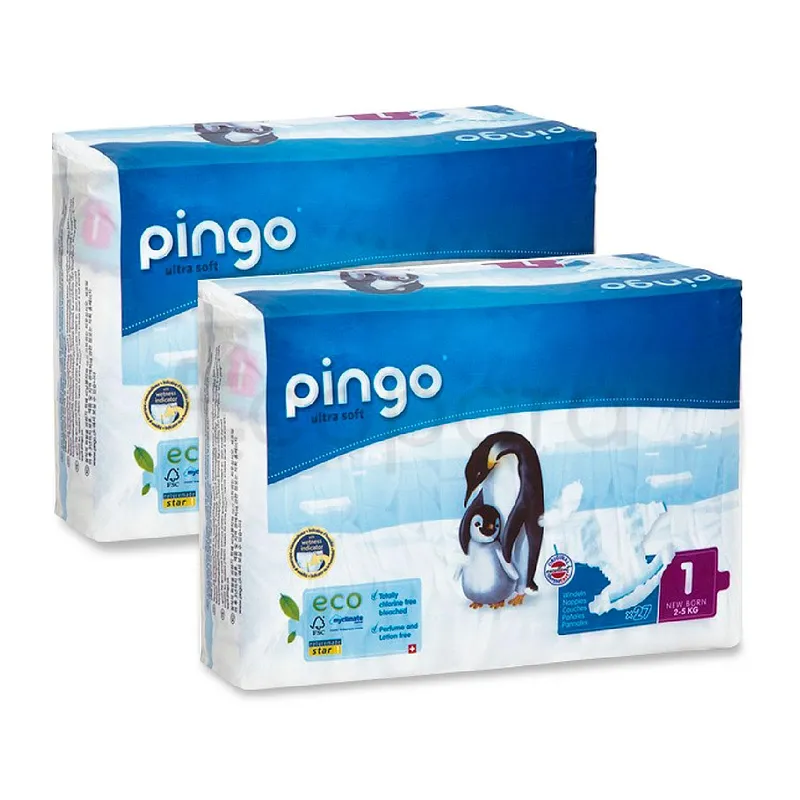 PINGO COUCHES NEW BORN 2-5KG TAILLE 1 BOITE DE 27*2