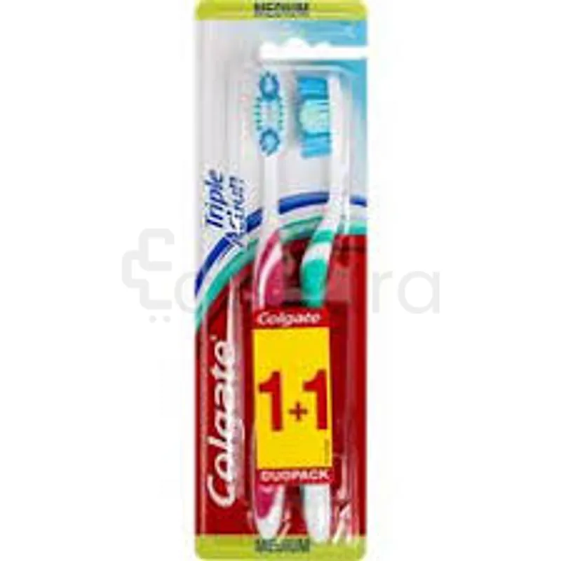 COLGATE BROSSE A DENTS TRIPLE ACTION MEDIUM BOITE DE 2