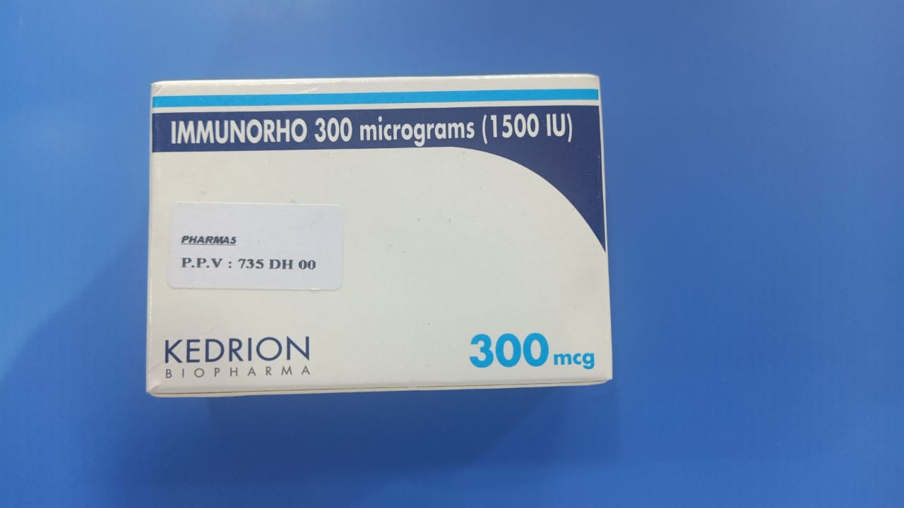 IMMUNORHO 300µG BOITE DE 1 INJECTABLE