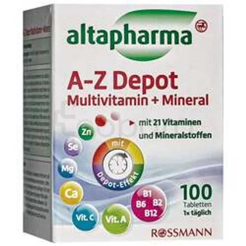 ALTAPHARMA A-Z DEPOT MULTIVITAMIN + MINERAL BOITE DE 100 COMPRIMES