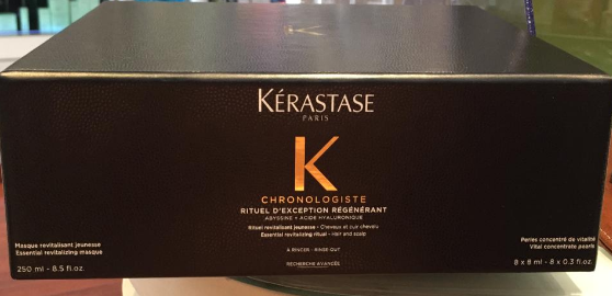 KERASTASE COFFRET CHRONOLOGISTE RITUEL D'EXEPTION REGENERANT + MASQUE REVITALISANT JEUNESSE 250ML + PERLES CONCENTRE DE VITALITE BOITE DE 8 AMPOULES DE 8ML