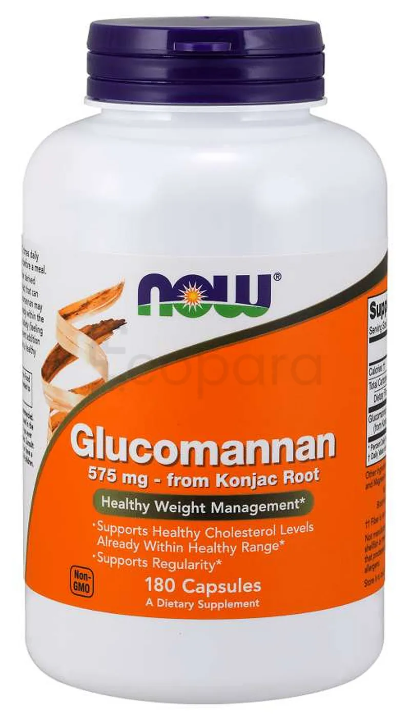 NOW FOODS GLUCOMANNAN BOITE DE 180 CAPSULES
