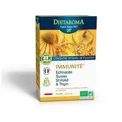 DIETAROMA IMMUNITE BIO ECHINACEE THYM 10ML BOITE DE 20 AMPOULES
