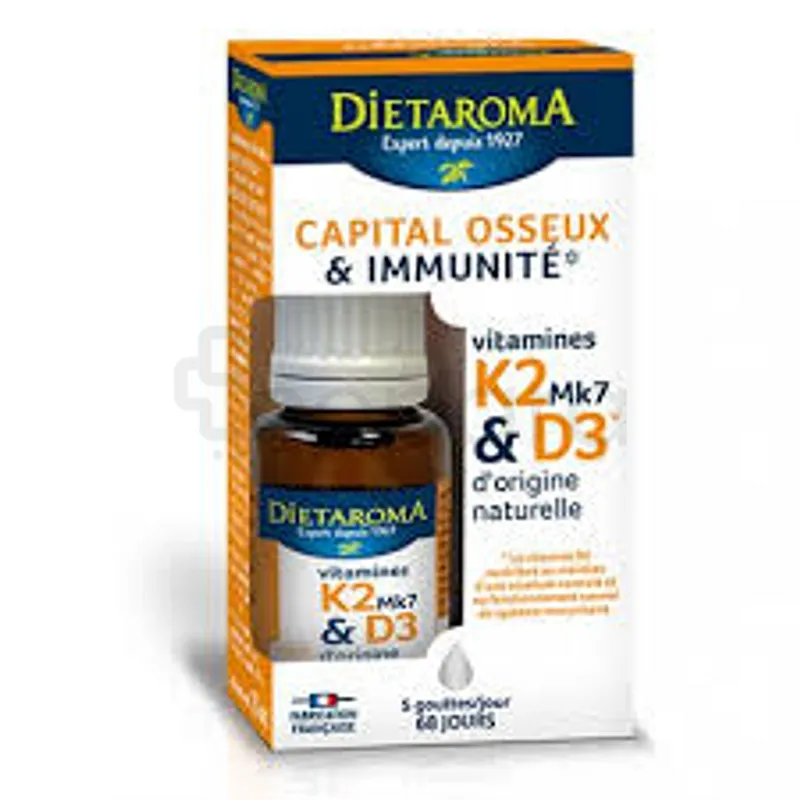 DIETAROMA CAPITAL OSSEUX & IMMUNITE VITAMINES K2 MK7 & D3 15ML