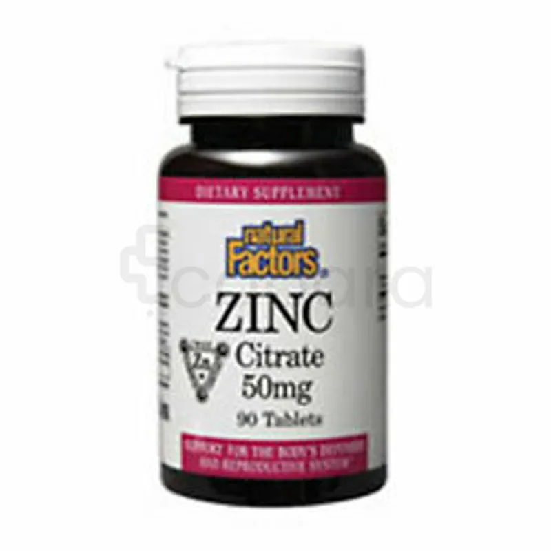 NATURAL FACTORS ZINC CITRATE 50MG BOITE DE 90 COMPRIMES