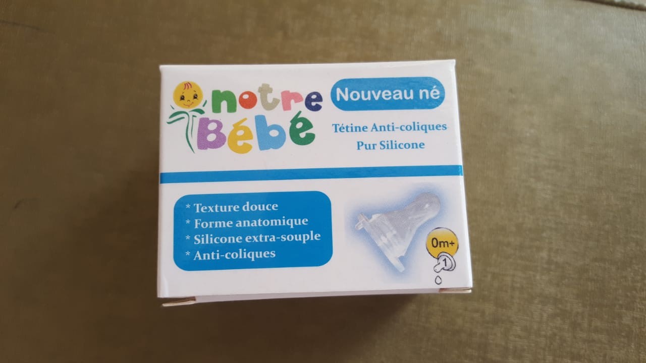 NOTRE BEBE NOUVEAU NE TETINE ANTI-COLIQUE +0MOIS REFERENCE BD026-3