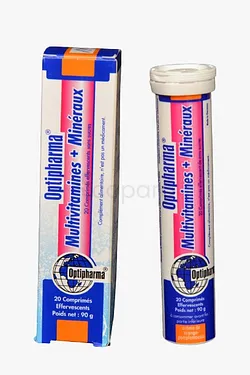 OPTIPHARMA MULTIVITAMINES + MINERAUX BOITE DE 20 COMPRIMES EFFERVESCENTS