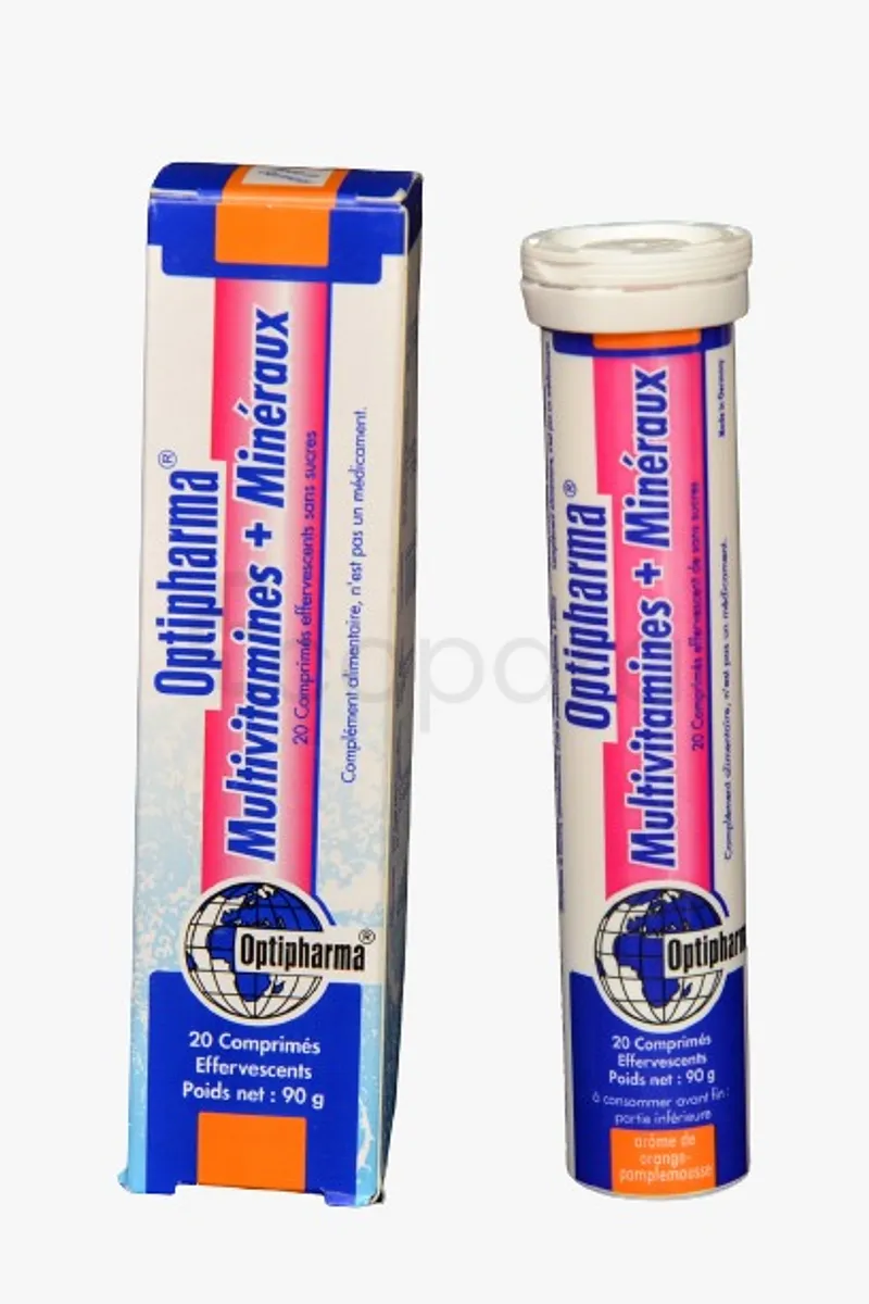 OPTIPHARMA MULTIVITAMINES + MINERAUX BOITE DE 20 COMPRIMES EFFERVESCENTS