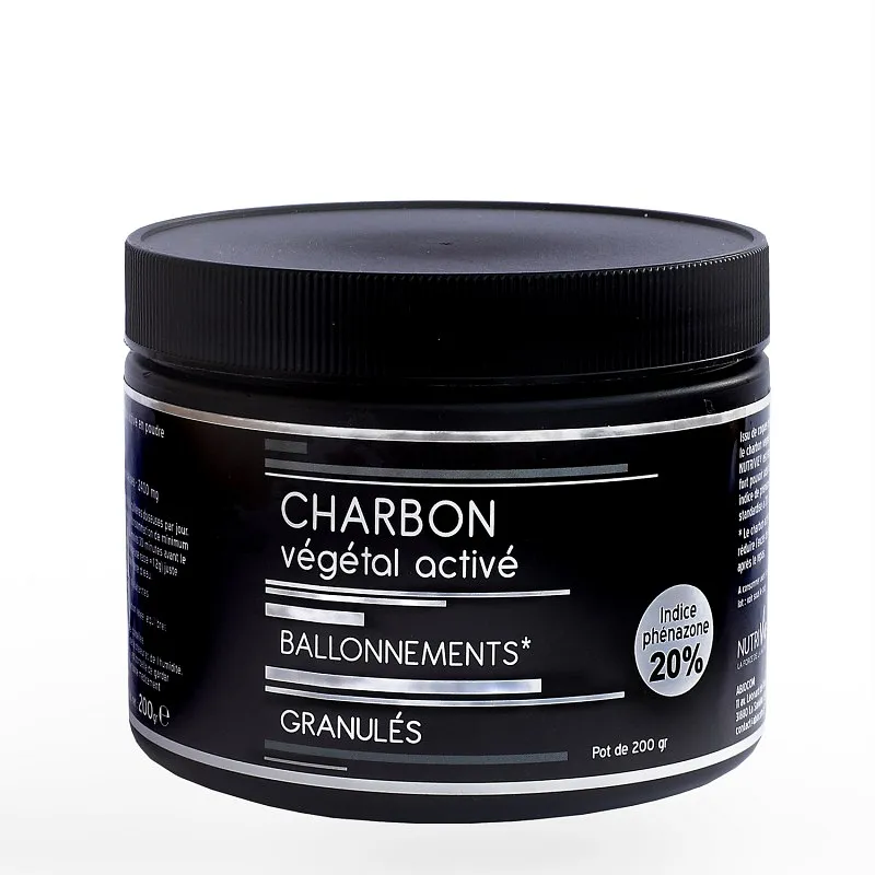 NUTRIVIE CHARBON VEGETAL ACTIVE POUDRE 200G