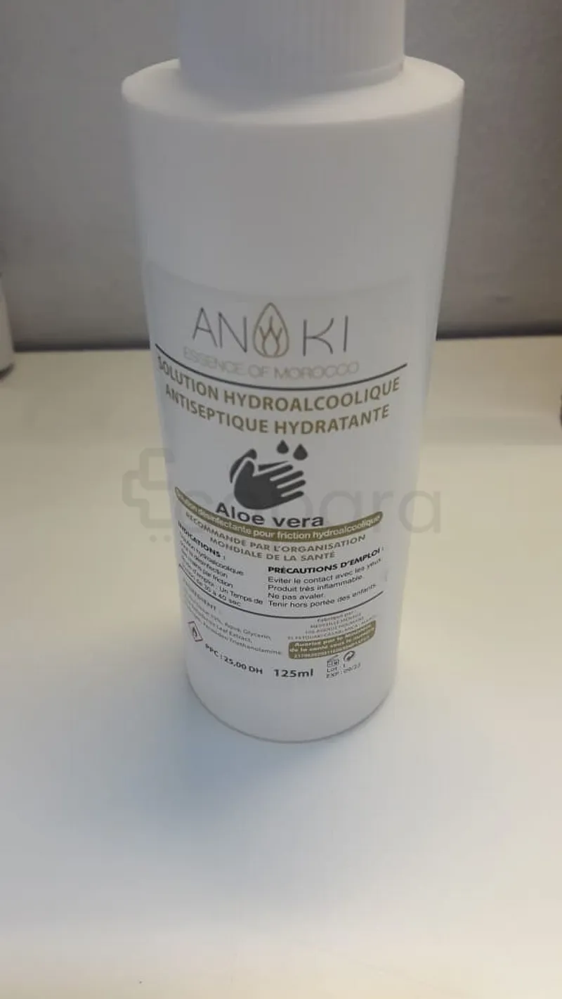 ANOKI SOLUTION HYDROALCOOLIQUE HYDRATANTE ALOE VERA 125ML