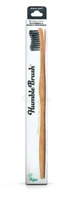 THE HUMBLE BROSSE A DENTS AU CHARBON POUR ADULTE NOIR DOUCE