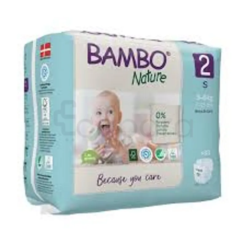 BAMBO NATURE COUCHE BEBE 3KG-6KG TAILLE 2 BOITE DE 30