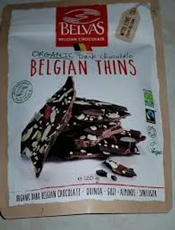 BELVAS BELGIAN THIND DARK CHOCOLATE CHOCOLAT NOIR A CASSER 120G