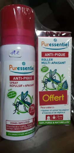 PURESSENTIEL ANTI-PIQUE SPRAY REPULSIF APAISANT 75ML + ANTI-PIQUE ROLLER MULTI APAISANT