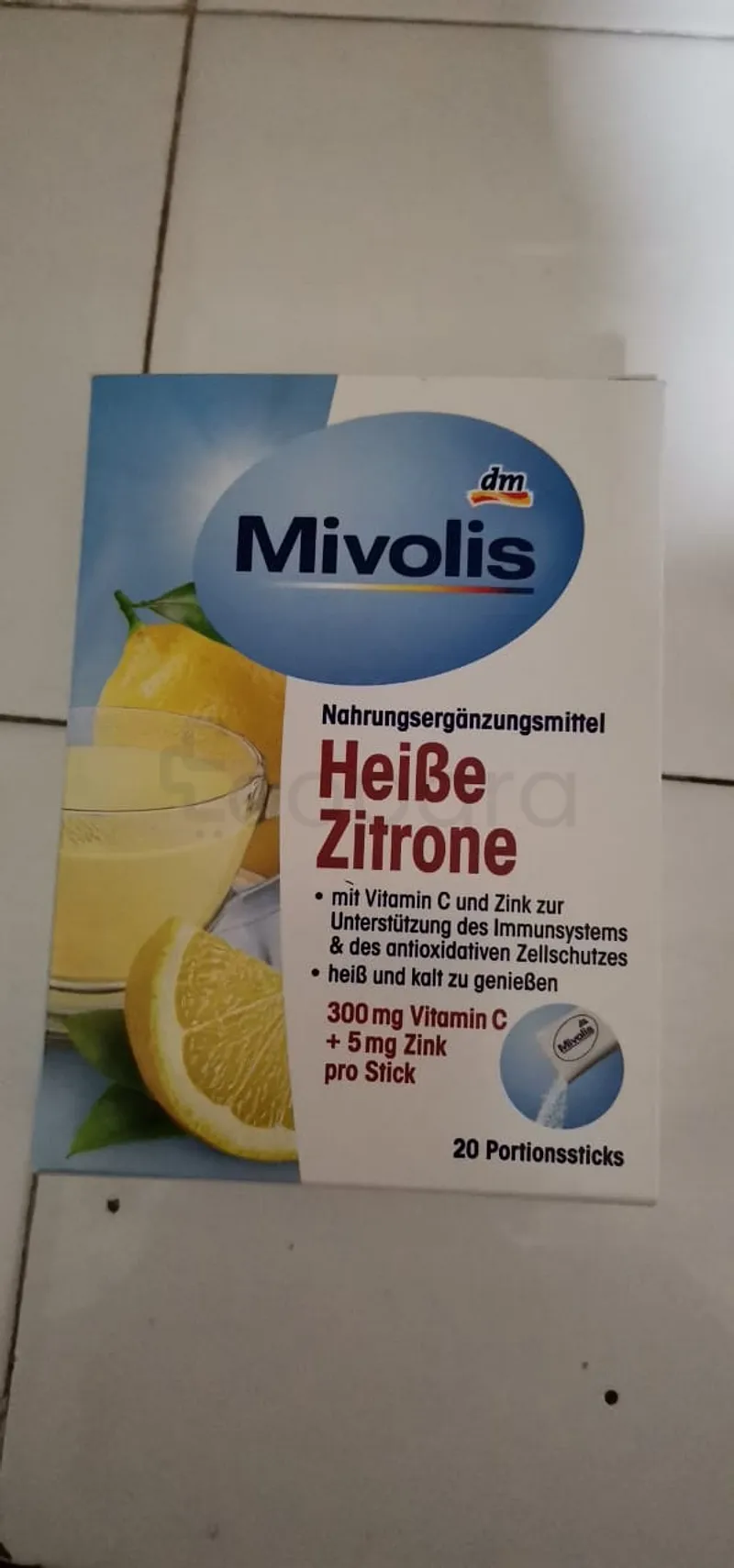 DAS GESUNDE MIVOLIS HEIBE ZITRONE 300MG VITAMIN + 5MG ZINK BOITE DE 20 STICKS