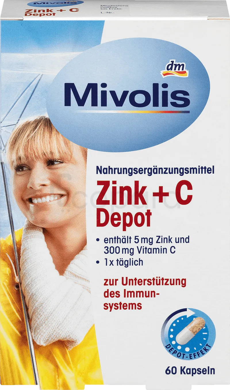 DAS GESUNDE MIVOLIS ZINK + C DEPOT BOITE DE 60 CAPSULES