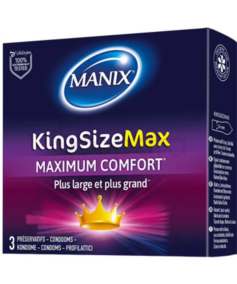 MANIX KING SIZE MAX MAXIMUM COMFORT BOITE DE 3