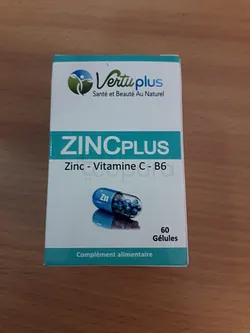 VERTUPLUS ZINC PLUS ZINC VITAMINE C ET B6 BOITE DE 60 GELULES