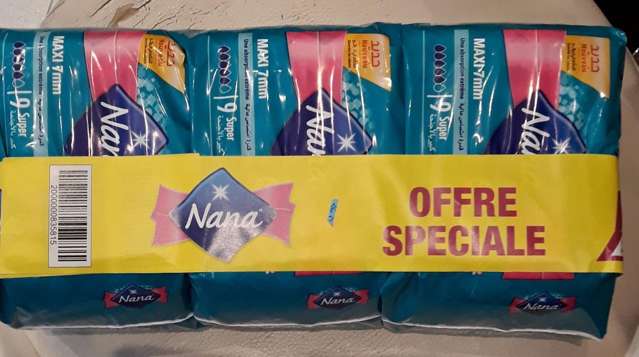 NANA PACK MAXI SUPER BOITE DE 9 2 ACHETES +1 GRATUIT