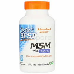 DOCTOR'S BEST MSM WITH OPTIMSM 1500MG BOITE DE 120 COMPRIMES VEGETALIENS