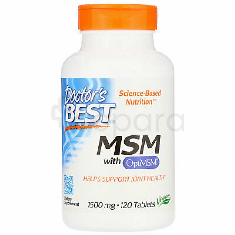 DOCTOR'S BEST MSM WITH OPTIMSM 1500MG BOITE DE 120 COMPRIMES VEGETALIENS