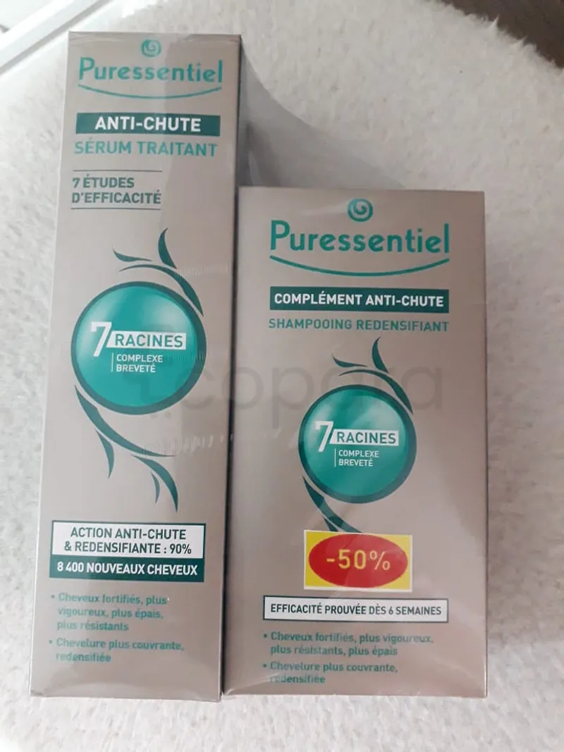 PURESSENTIEL ANTI-CHUTE PACK SERUM TRAITANT 150ML + COMPLEMENT ANTI-CHUTE 200ML -50% OFFERT
