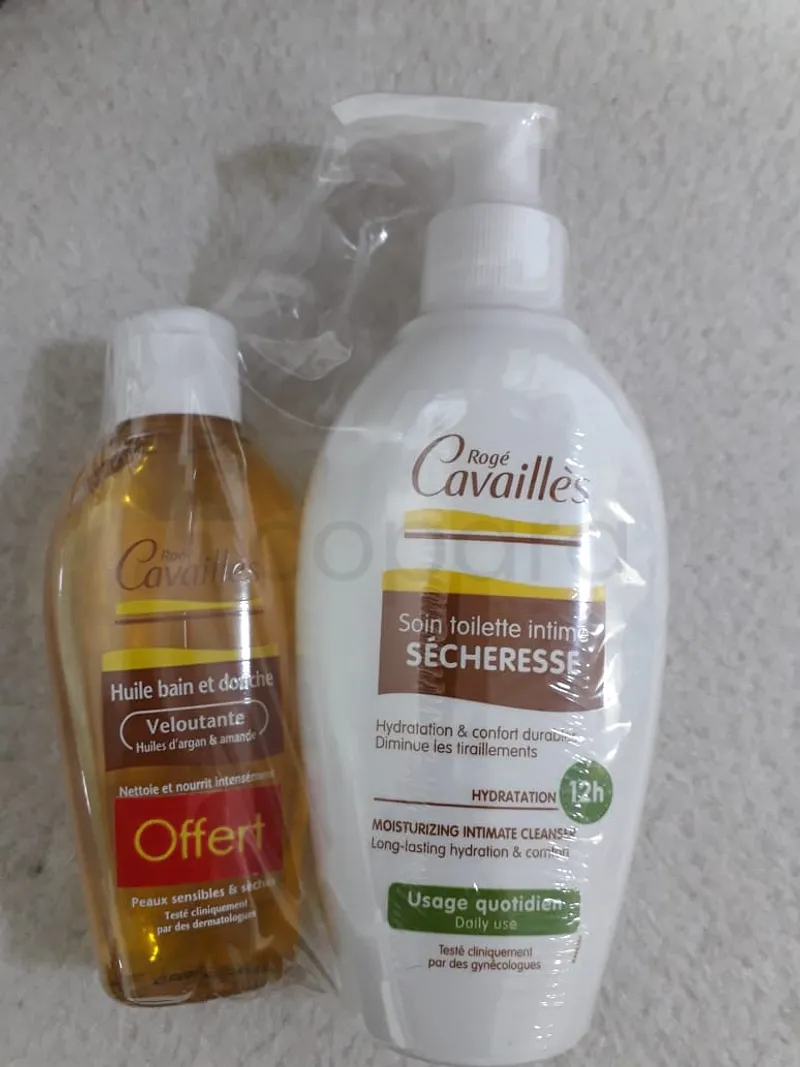 ROGE CAVAILLES PACK SOIN TOILETTE INTIME SECHERESSE 200ML + HUILE DE BAIN ET DOUCHE VELOUTANTE 75ML OFFERTE