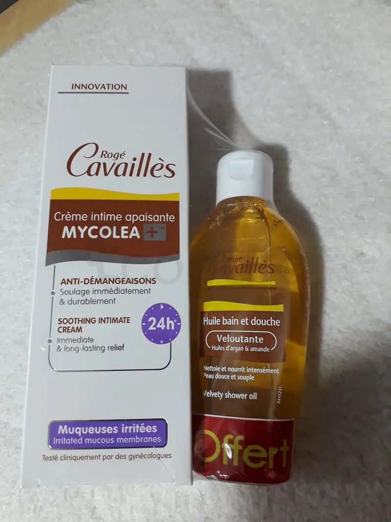 ROGE CAVAILLES PACK MYCOLEA PLUS CREME INTIME APAISANTE 50ML + HUILE BAIN ET DOUCHE VELOUTANTE 75ML