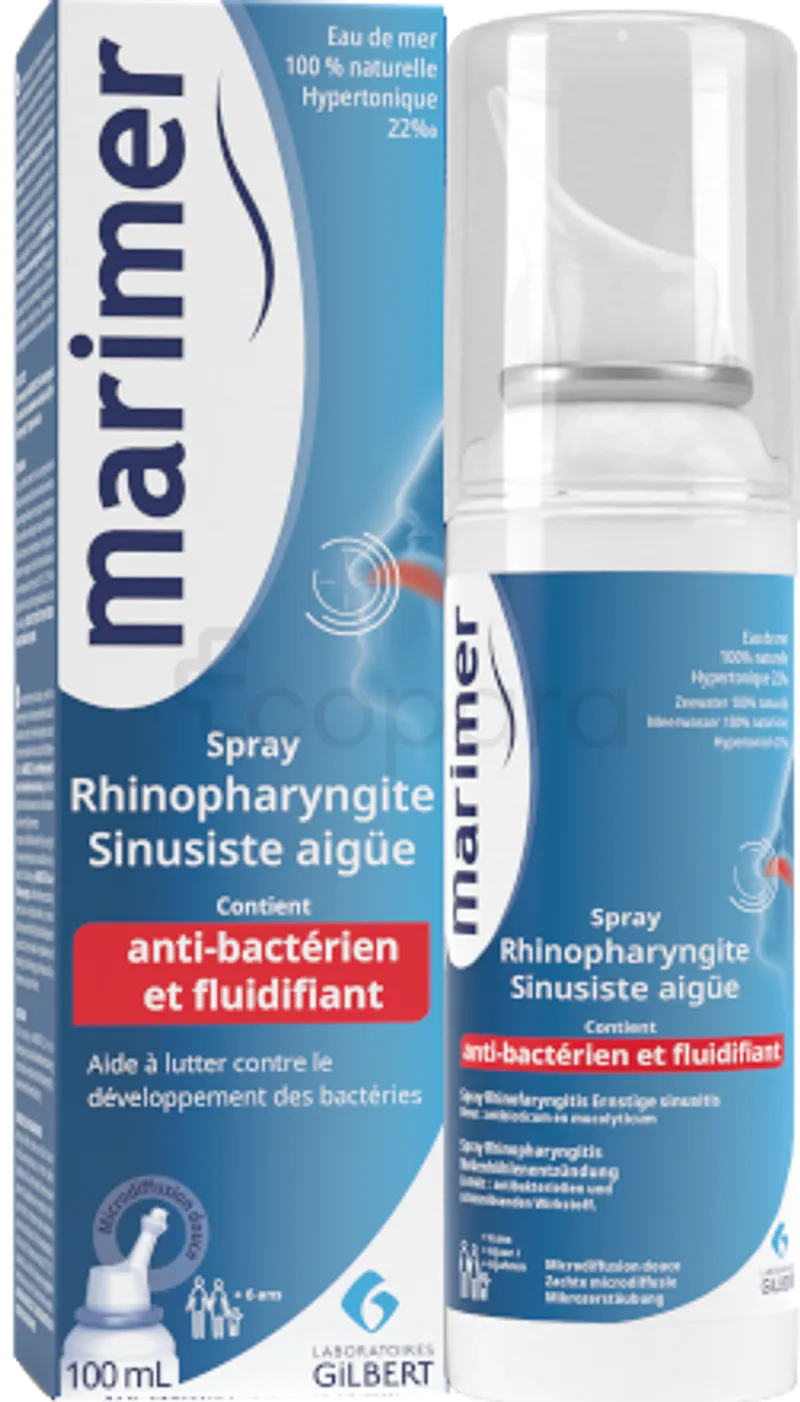 MARIMER RHINOPHARYNGITE SINUSITE AIGUE EAU DE MER 100ML