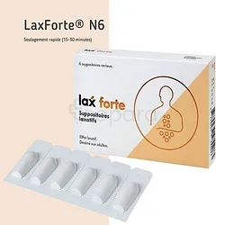 LAX FORTE ADULTE BOITE DE 6 SUPPOSITOIRES
