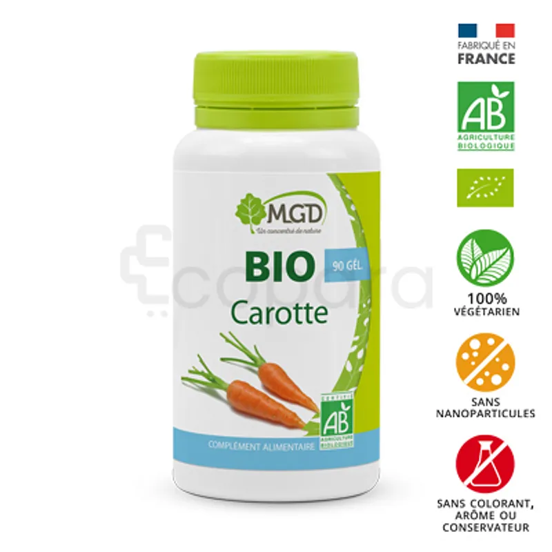 MGD CAROTTE BIO PILLULIER BOITE DE 90 GELULES