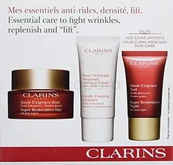 CLARINS COFFRET MES ESSENTIELS ANTI-RIDES DENSITE LIFT CREME LIFT 50ML + DOUX NETTOYANT 30ML + HAUTE EXIGENCE NUIT 30ML