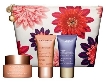 CLARINS COFFRET COLLECTION EXTRA FIRMING CREME FERMETE 50ML + EXTRA FIRMING NUIT 15ML + MASQUE MULTI REGENERANT 15ML
