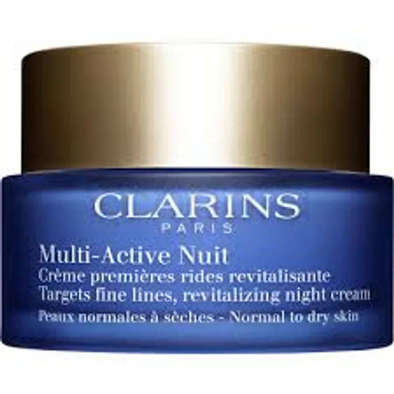 CLARINS SOINS PREMIERS SIGNES DE L'AGE MULTI ACTIVE NUIT PEAUX NORMALES A SECHES 50ML