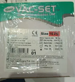 VAC-SET LA-MED CLOSE WOUND SUCTION UNITE SIZE 18FG REF REFERENCE 101-18