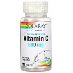 SOLARAY VITAMIN C 500MG BOITE DE 100 CAPSULES