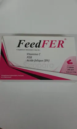 FEEDFER VITAMINE C FER ACIDE FOLIQUE B9 BOITE DE 30 GELULES