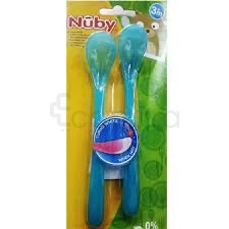 NUBY LOT DE 2 CUILLERES THERMOSENSIBLES +3MOIS REFERENCE 20-ID5586