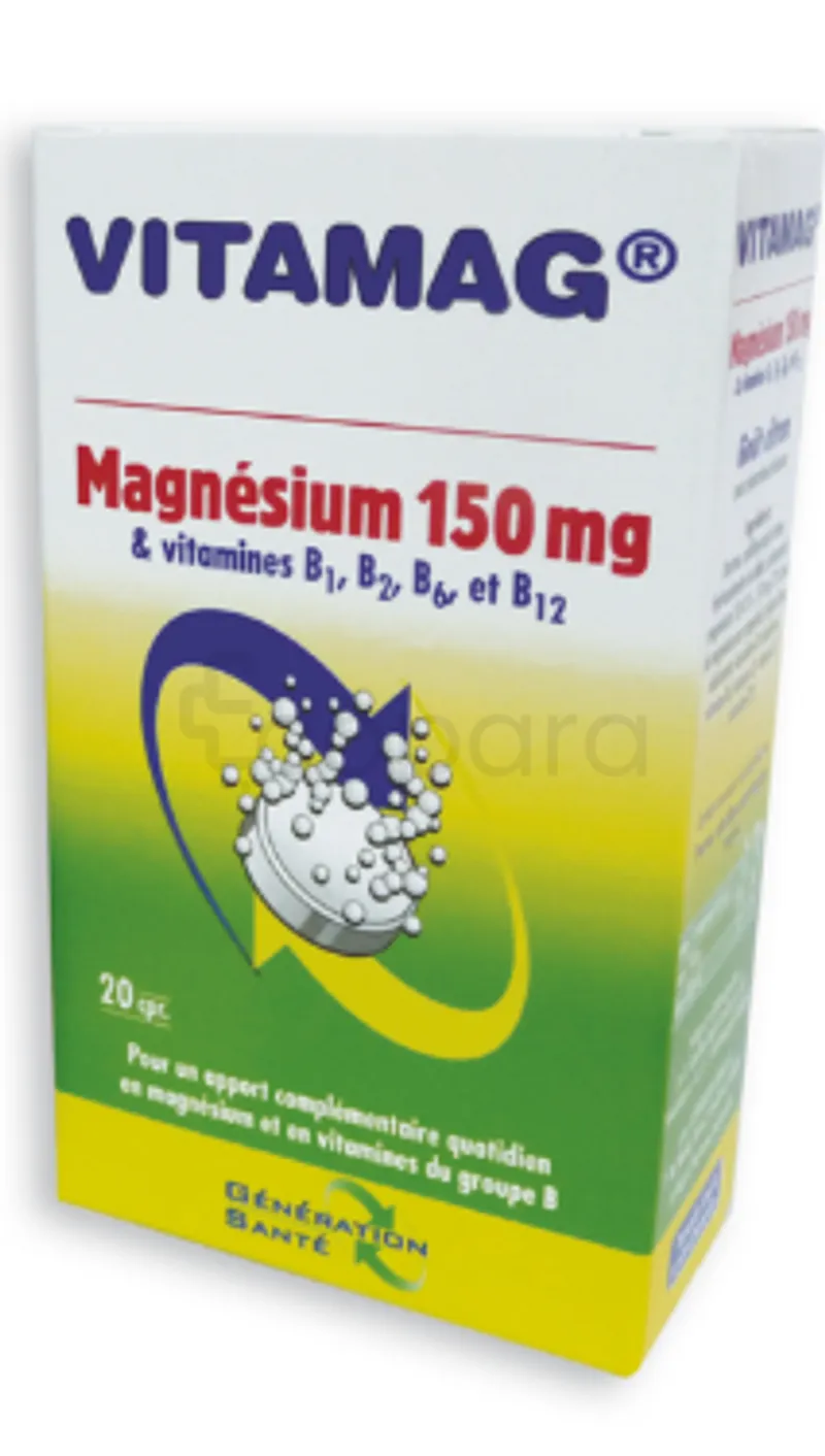 VITAMAG MAGNESIUM 150MG BOITE DE 20 COMPRIMES EFFERVESCENTS GM