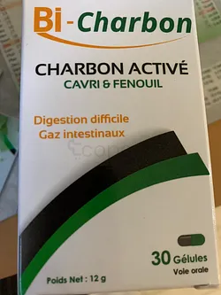 BI-CHARBON CHARBON ACTIVE CAVRI AND FENOUIL BOITE DE 30 GELULES